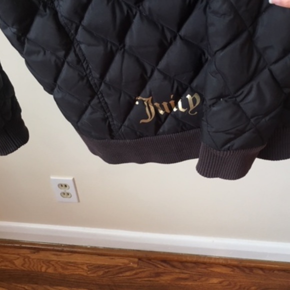 Juicy Couture Girls down hooded puffer Jacket - Picture 4 of 4